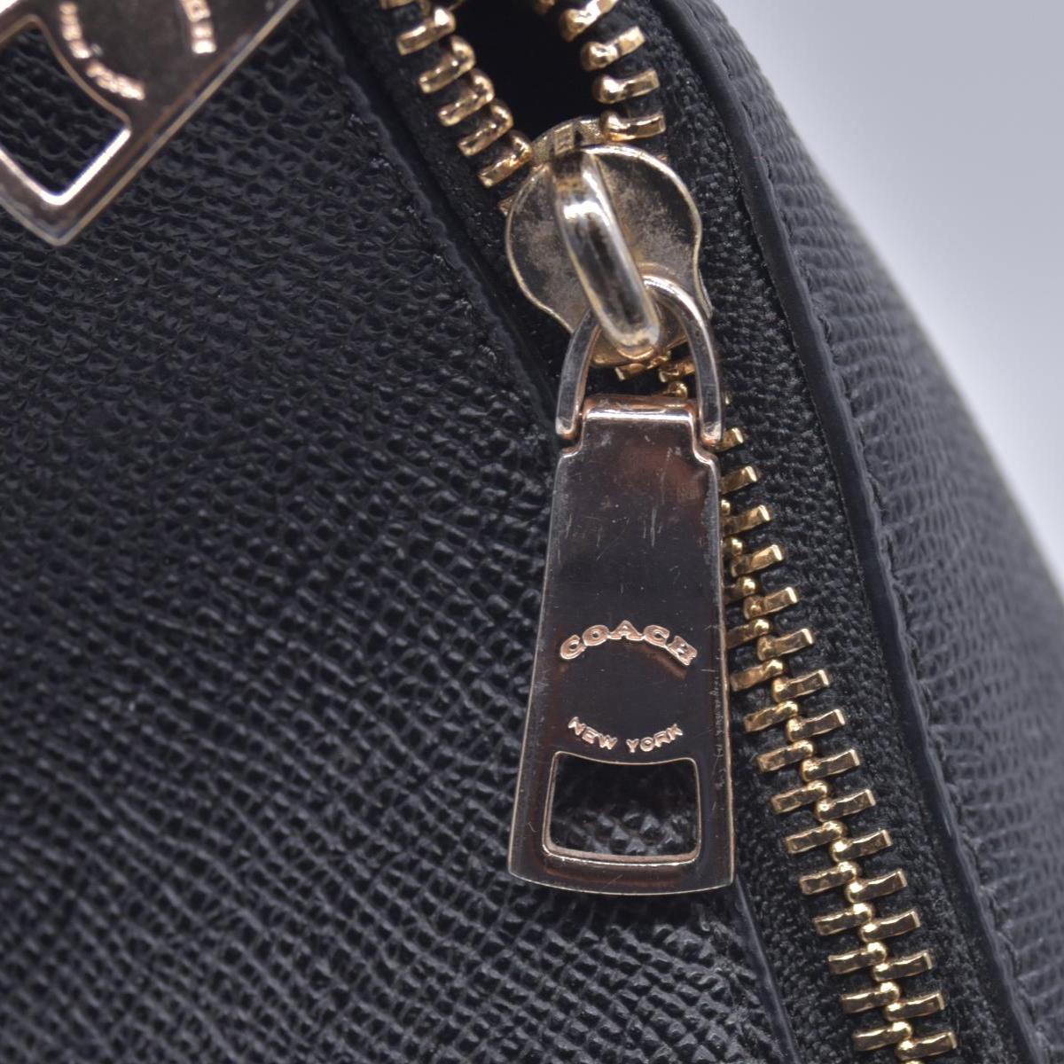 $450 Coach  Leather Top Handle Bag Black CONSIGNMENT