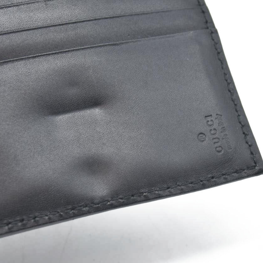 $590 Gucci Vintage Horsebit Bifold Wallet Leather Black