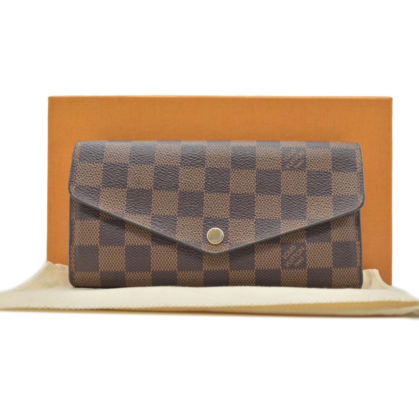 $775 2019 Louis Vuitton Damier Portefeuille Sarah Rose Ballerine Long Wallet CA4129