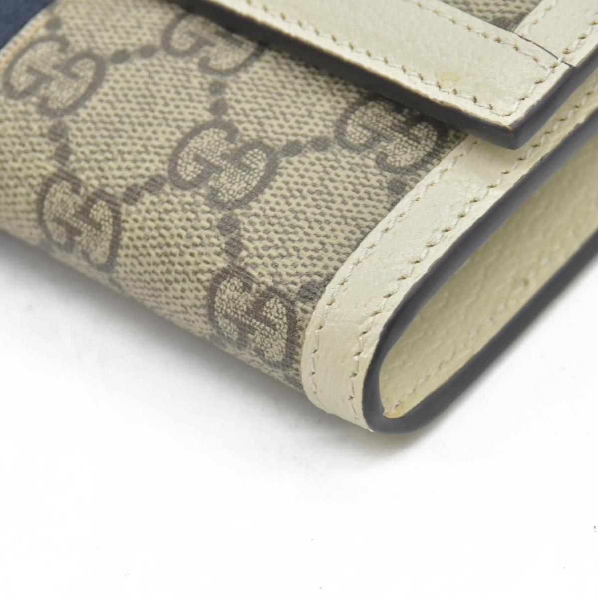 Gucci Ophidia GG Continental Long Wallet Red Khaki Navy blue CONSIGNMENT