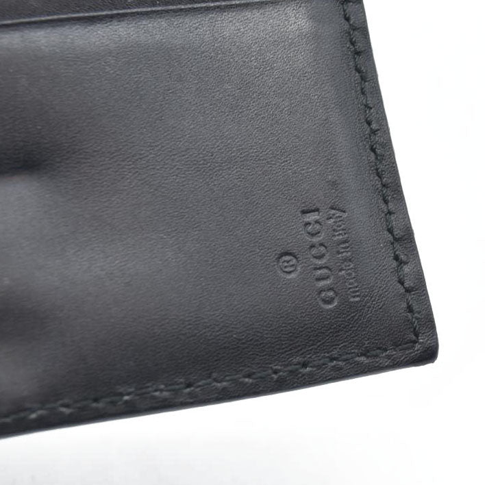 $590 Gucci Vintage Horsebit Bifold Wallet Leather Black