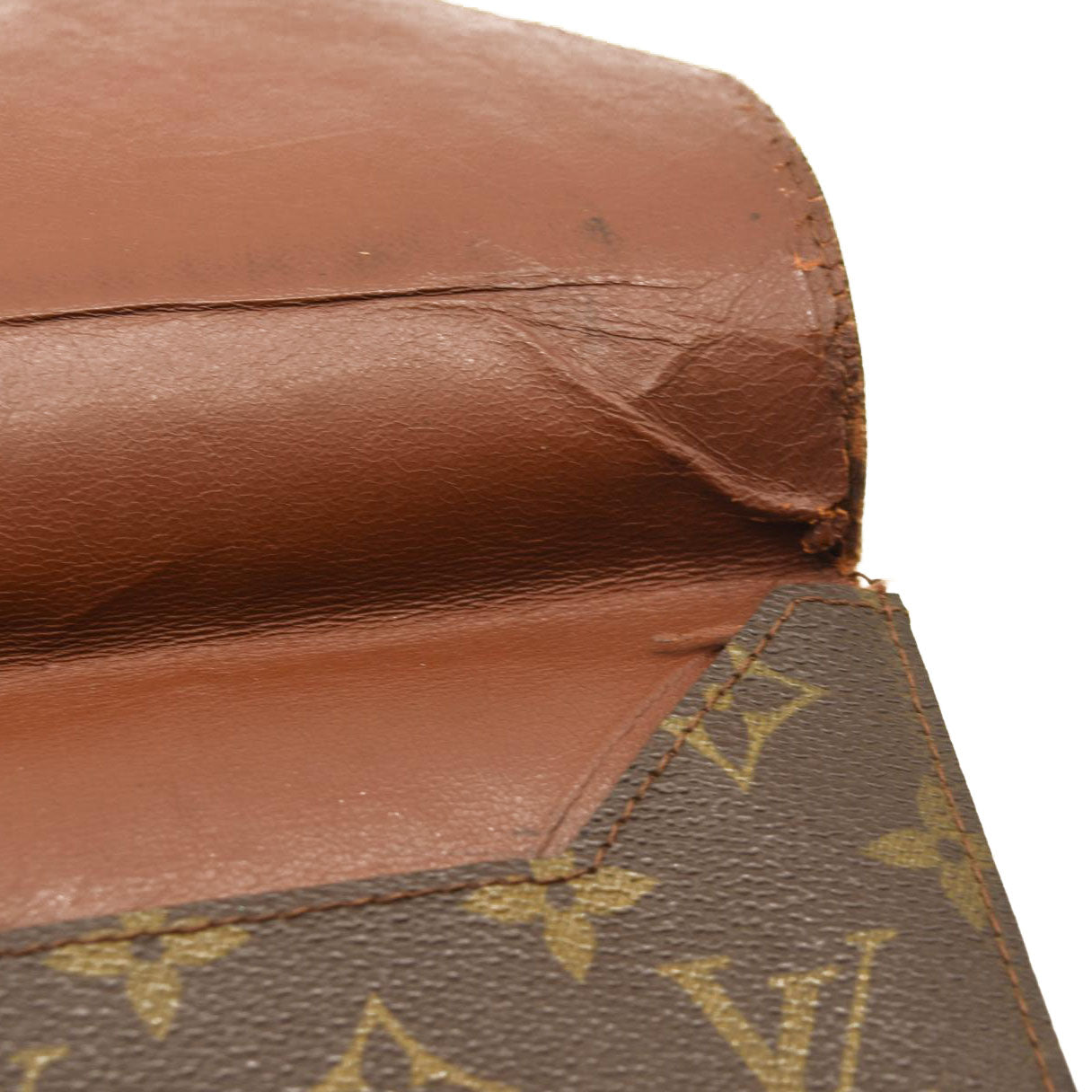 LOUIS VUITTON Monogram Poche Plate Envelope Clutch