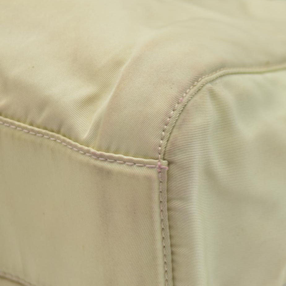 $2520 CONSIGNMENT PRADA Chain Shoulder Bag Nylon Beige