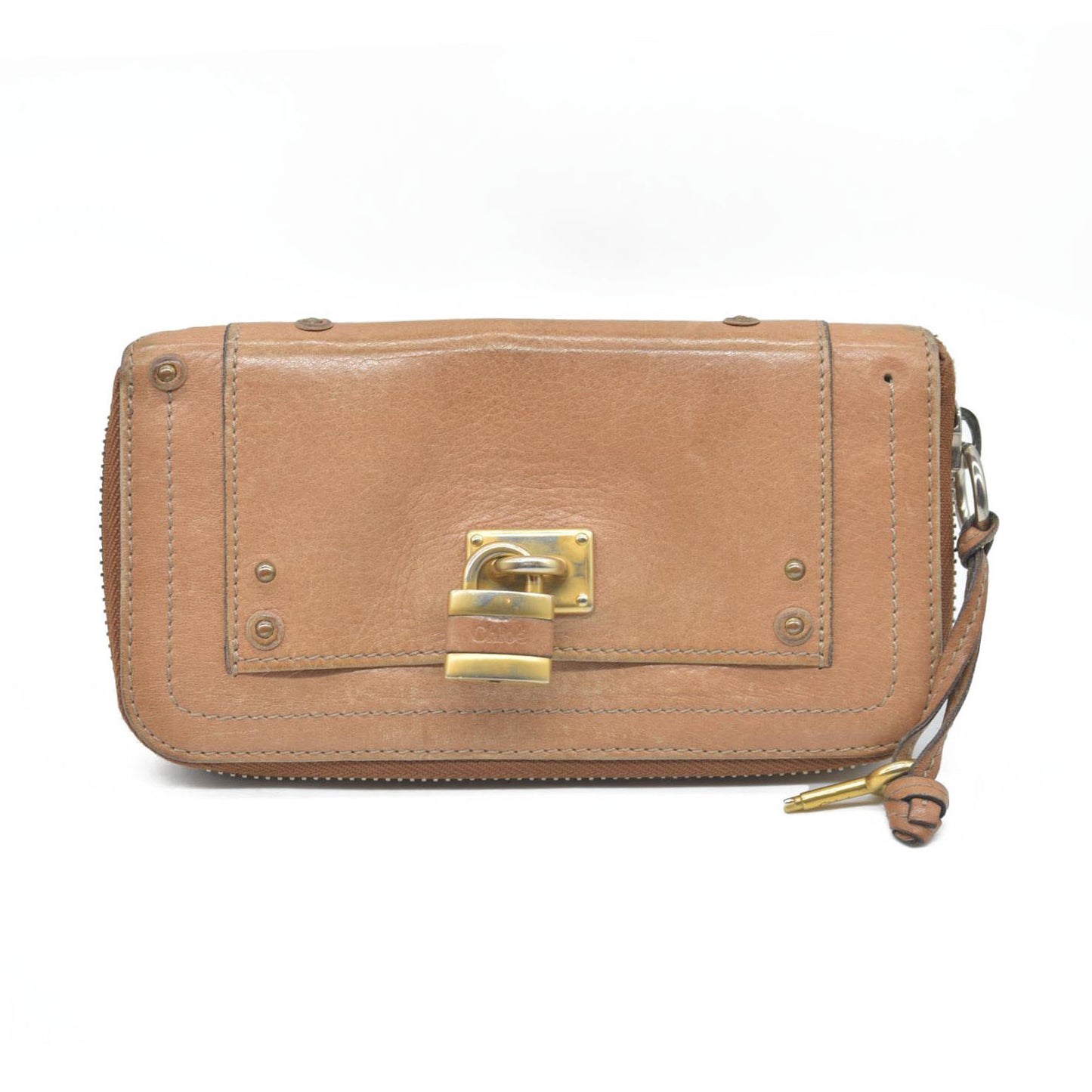 Chloe Paddington Beige Leather Long Wallet