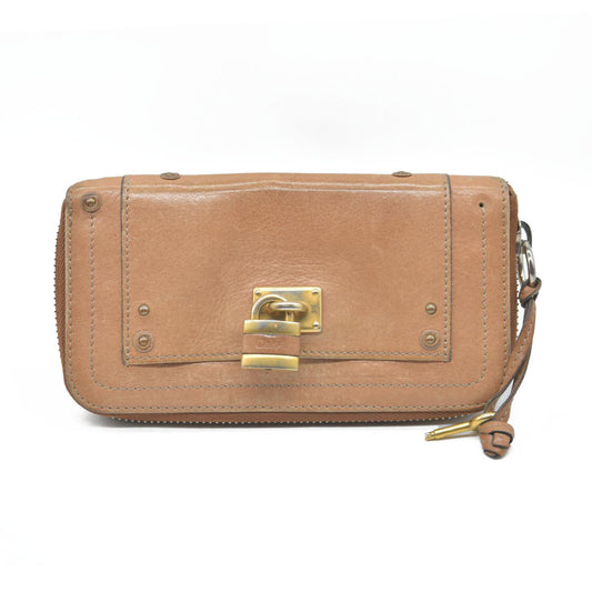 Chloe Paddington Beige Leather Long Wallet