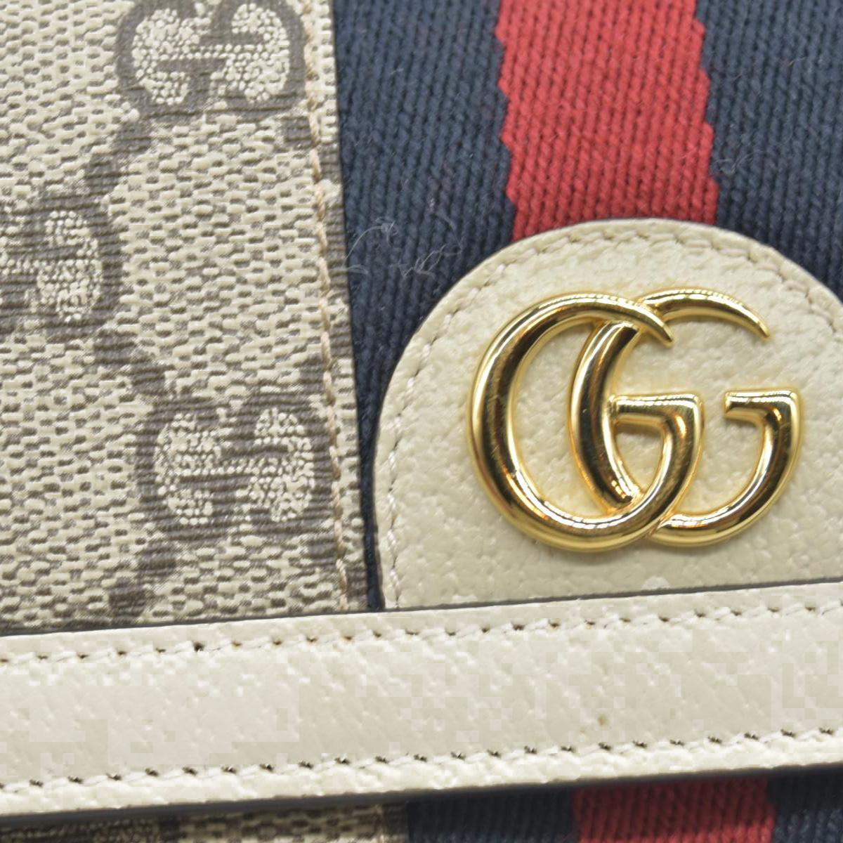 Gucci Ophidia GG Continental Long Wallet Red Khaki Navy blue CONSIGNMENT
