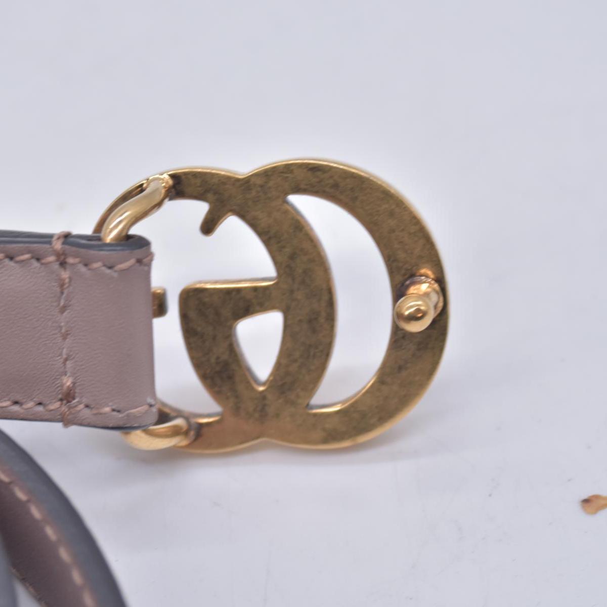 $440 Gucci  Double G Logo Leather Belt 85 34 CONSIGNMENT