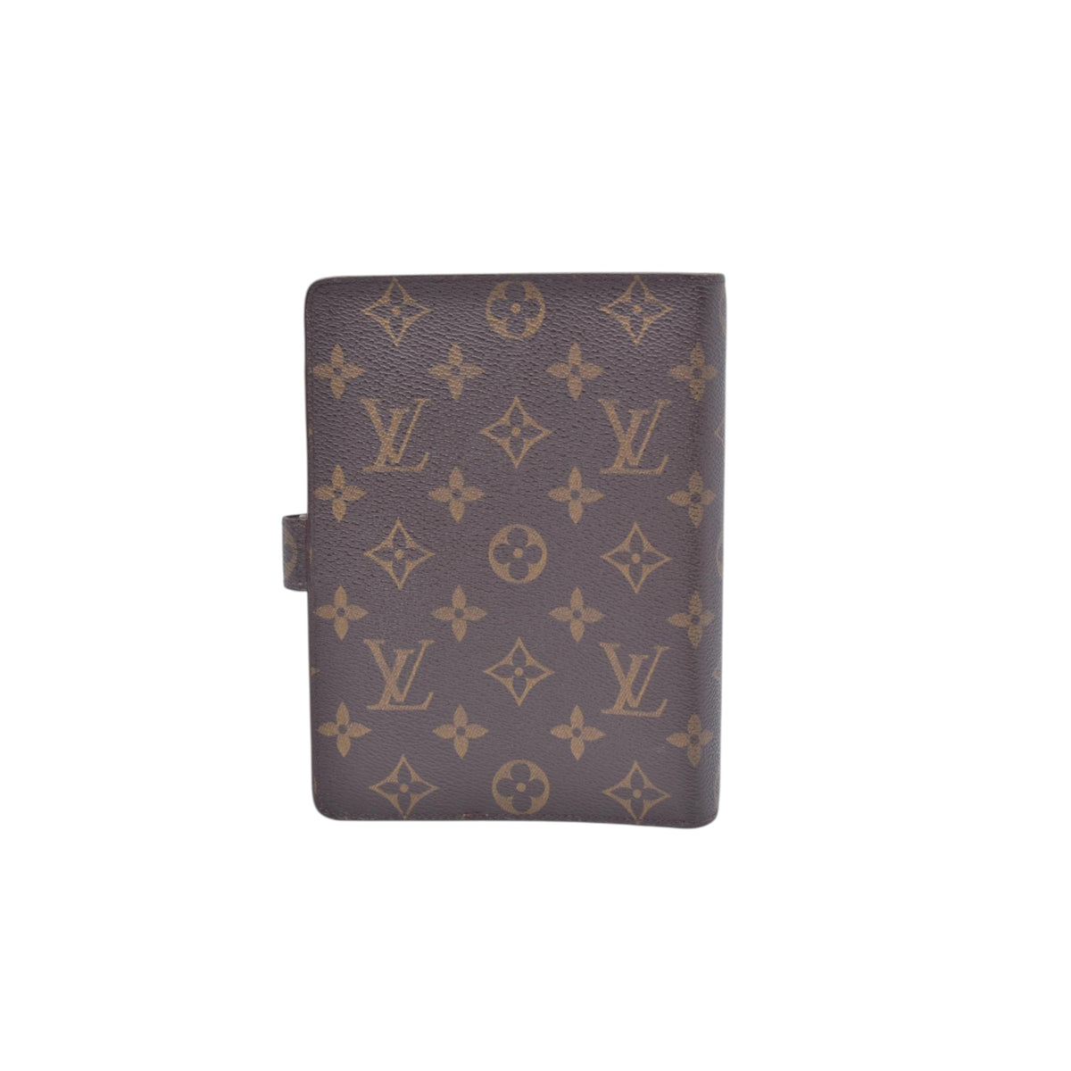 $715 1997 LOUIS VUITTON Monogram Agenda MM Medium Ring Planner Cover Brown SP0947 10021367