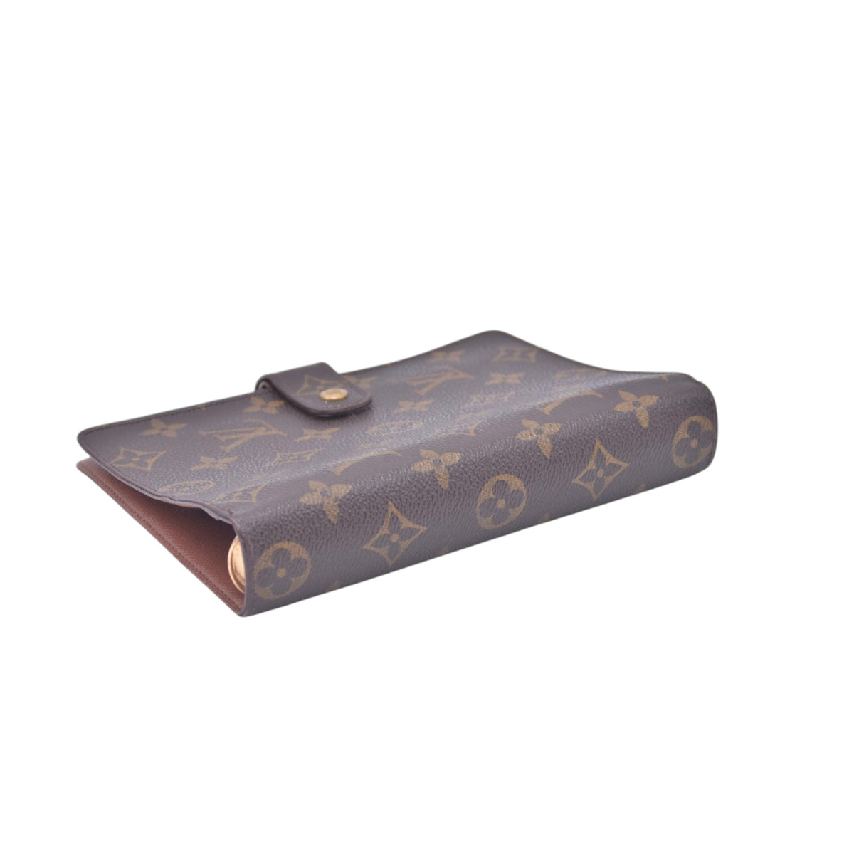 $715 1997 LOUIS VUITTON Monogram Agenda MM Medium Ring Planner Cover Brown SP0947 10021367