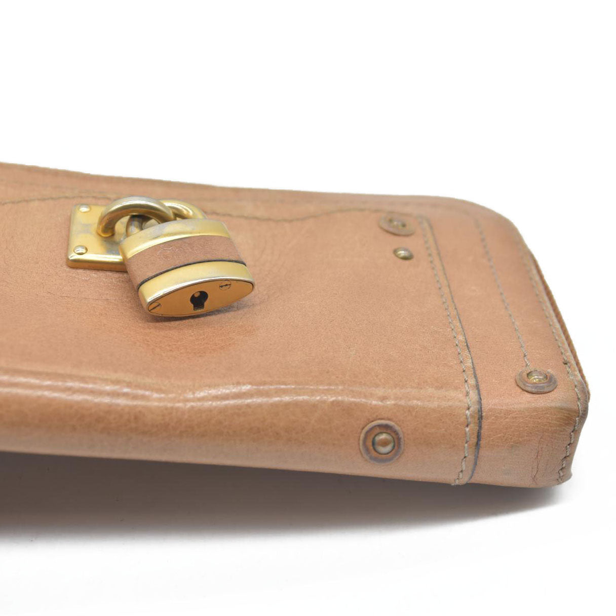 Chloe Paddington Beige Leather Long Wallet