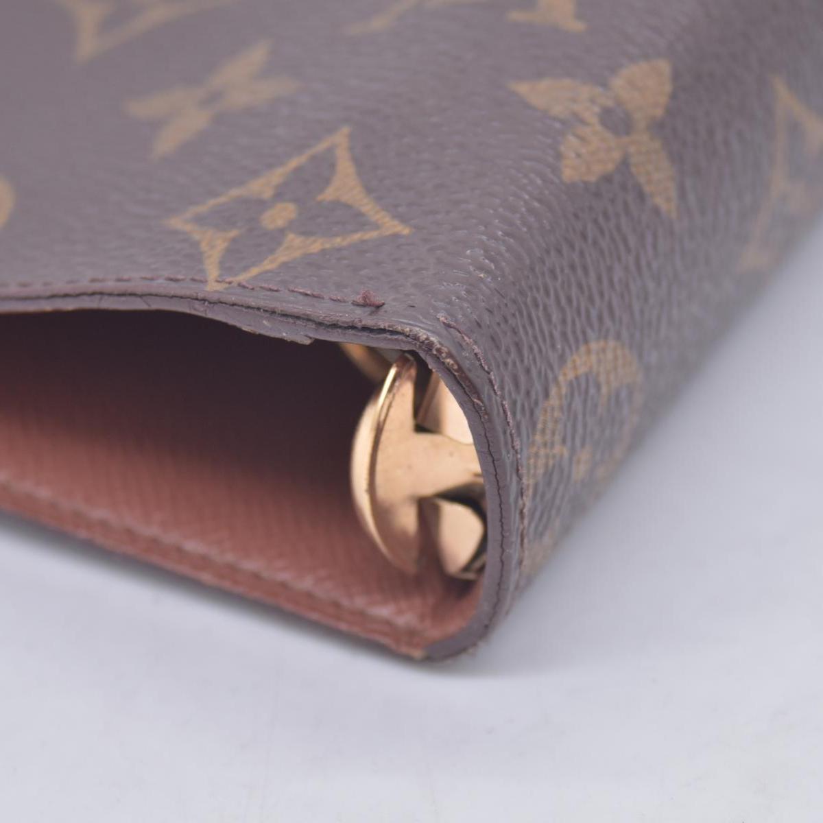 $715 1997 LOUIS VUITTON Monogram Agenda MM Medium Ring Planner Cover Brown SP0947 10021367