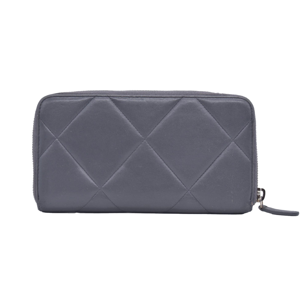 $1550 2021 Chanel Quilted 19 Long Zipped Around Wallet