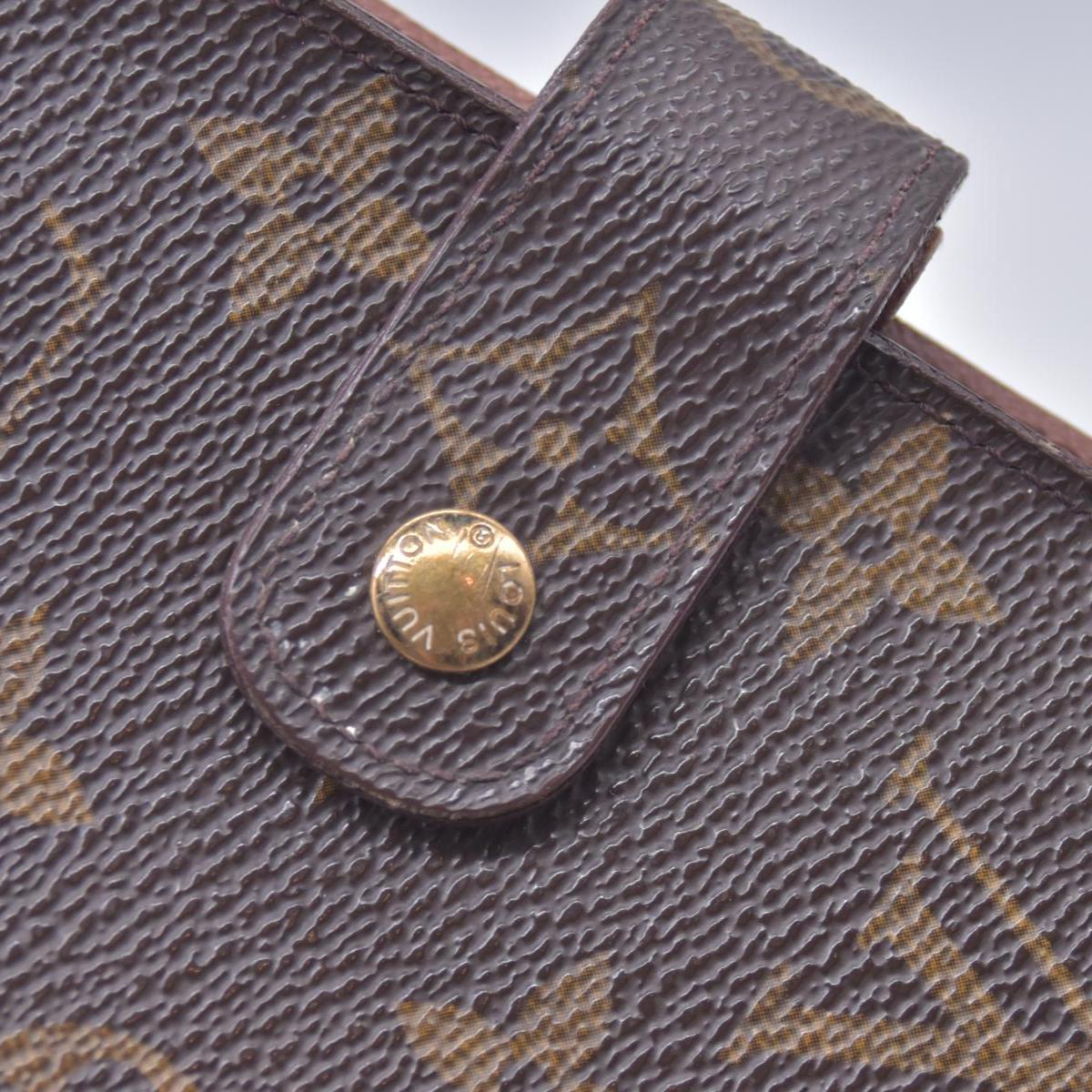 $715 1997 LOUIS VUITTON Monogram Agenda MM Medium Ring Planner Cover Brown SP0947 10021367