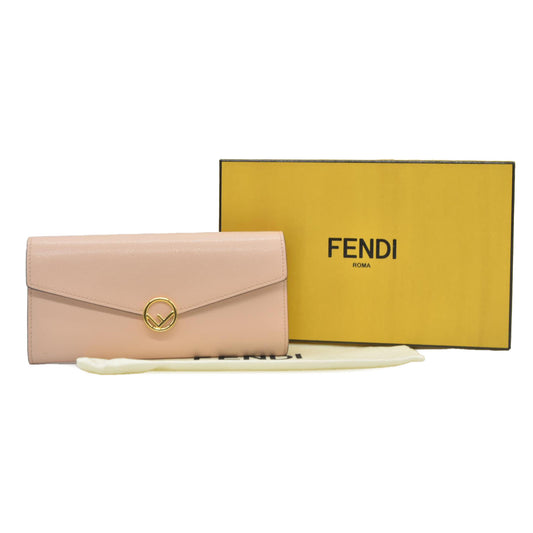 $795 FENDI Vitello Cruise F is Fendi Envelope Wallet Pale Pink