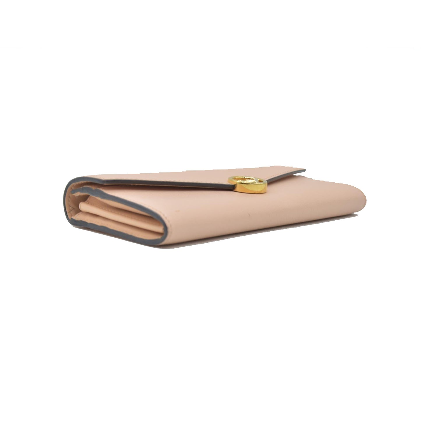 $795 FENDI Vitello Cruise F is Fendi Envelope Wallet Pale Pink