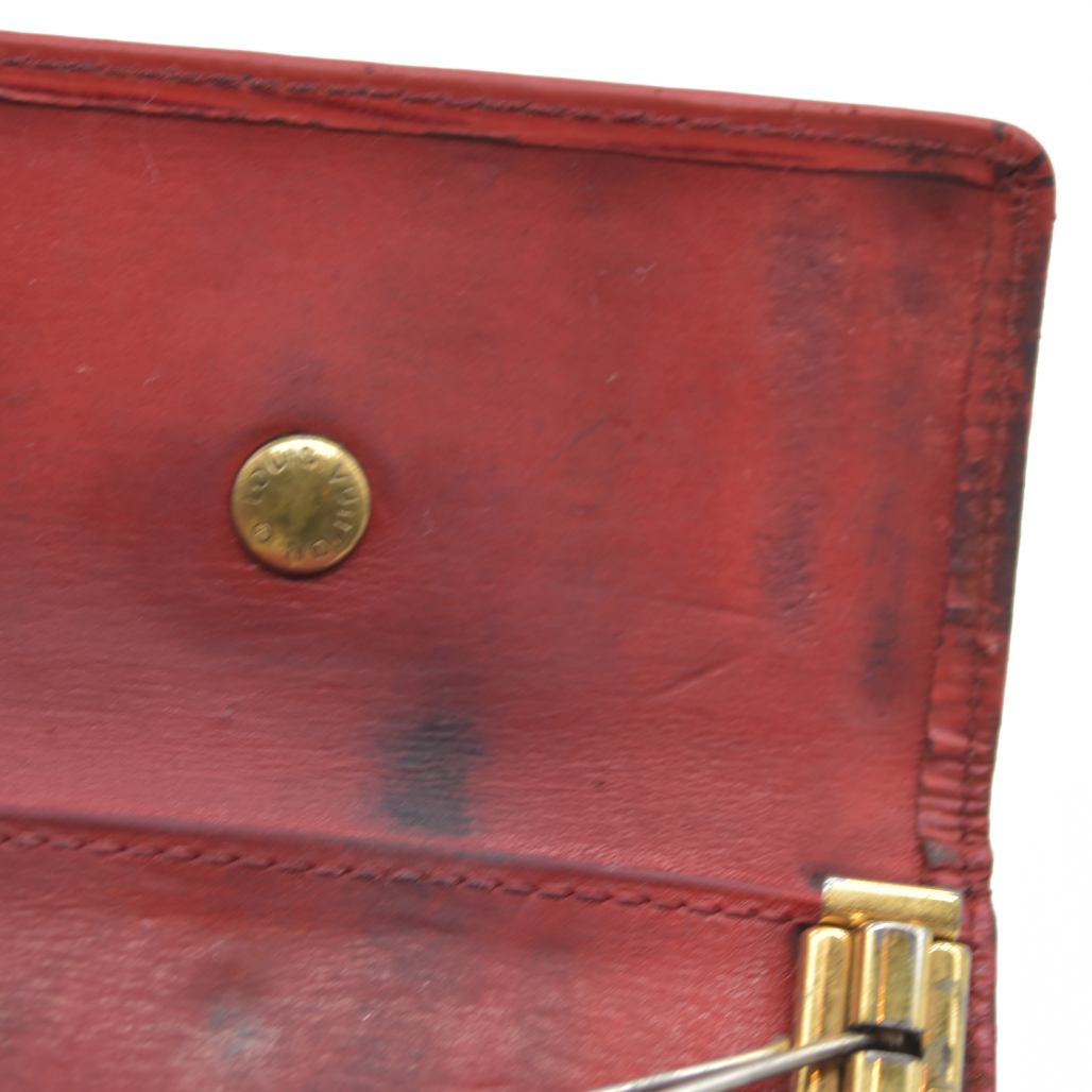 AUCTION $320 Louis Vuitton Epi Multicles Leather 4 Ring Key Case Red CA0973