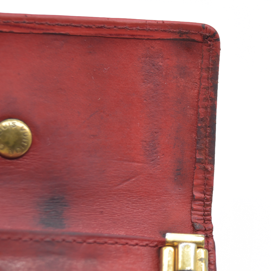 AUCTION $320 Louis Vuitton Epi Multicles Leather 4 Ring Key Case Red CA0973