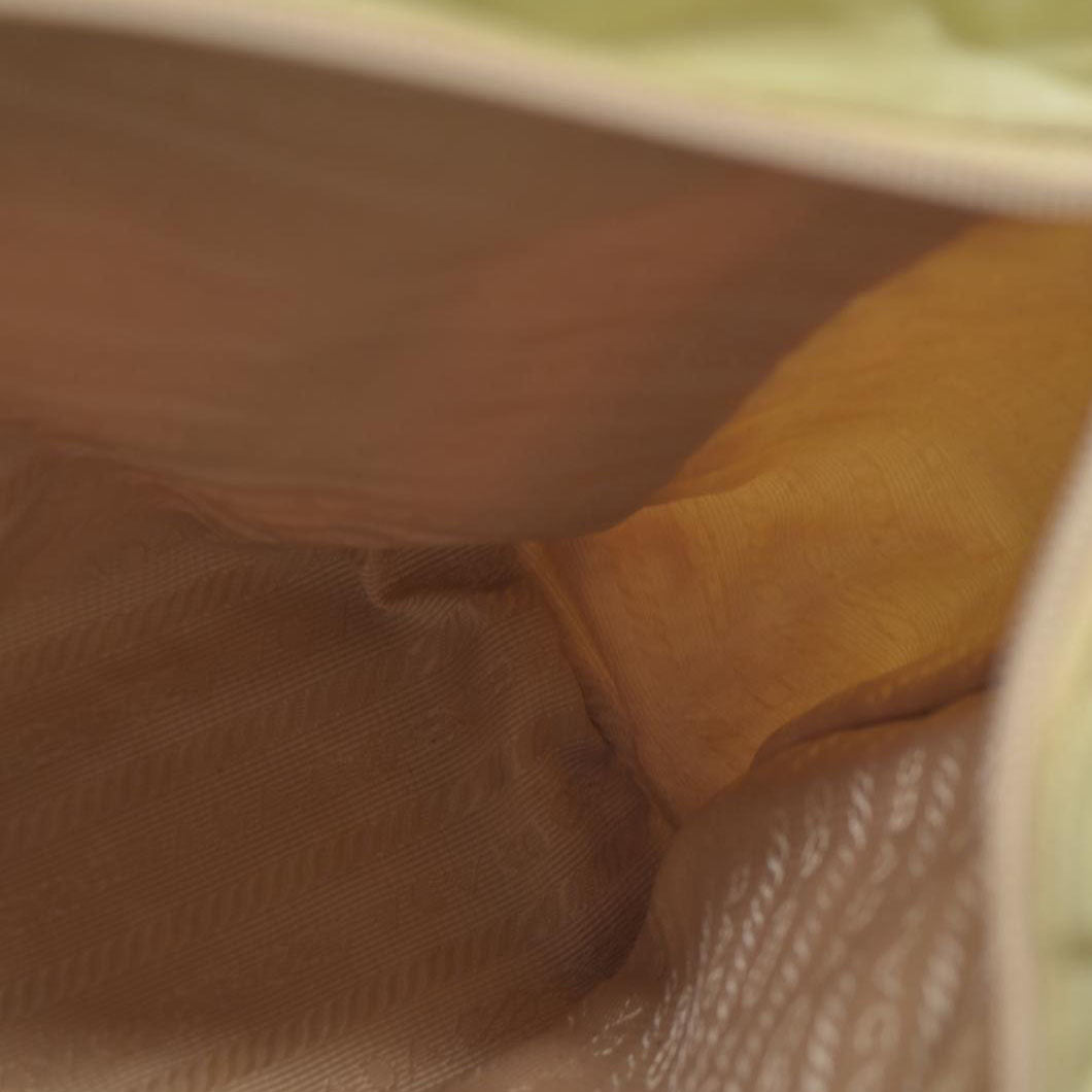 $2520 CONSIGNMENT PRADA Chain Shoulder Bag Nylon Beige