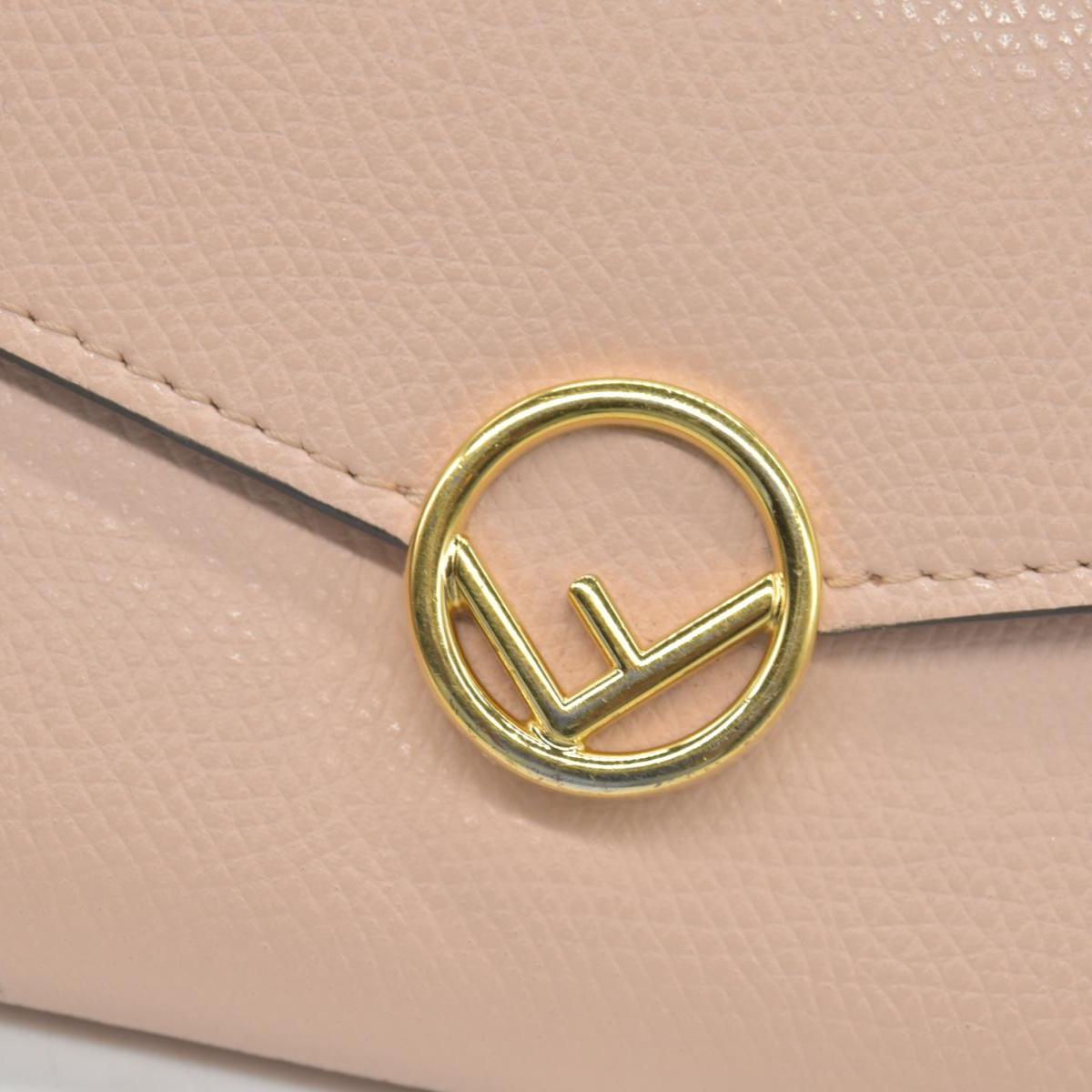 $795 FENDI Vitello Cruise F is Fendi Envelope Wallet Pale Pink
