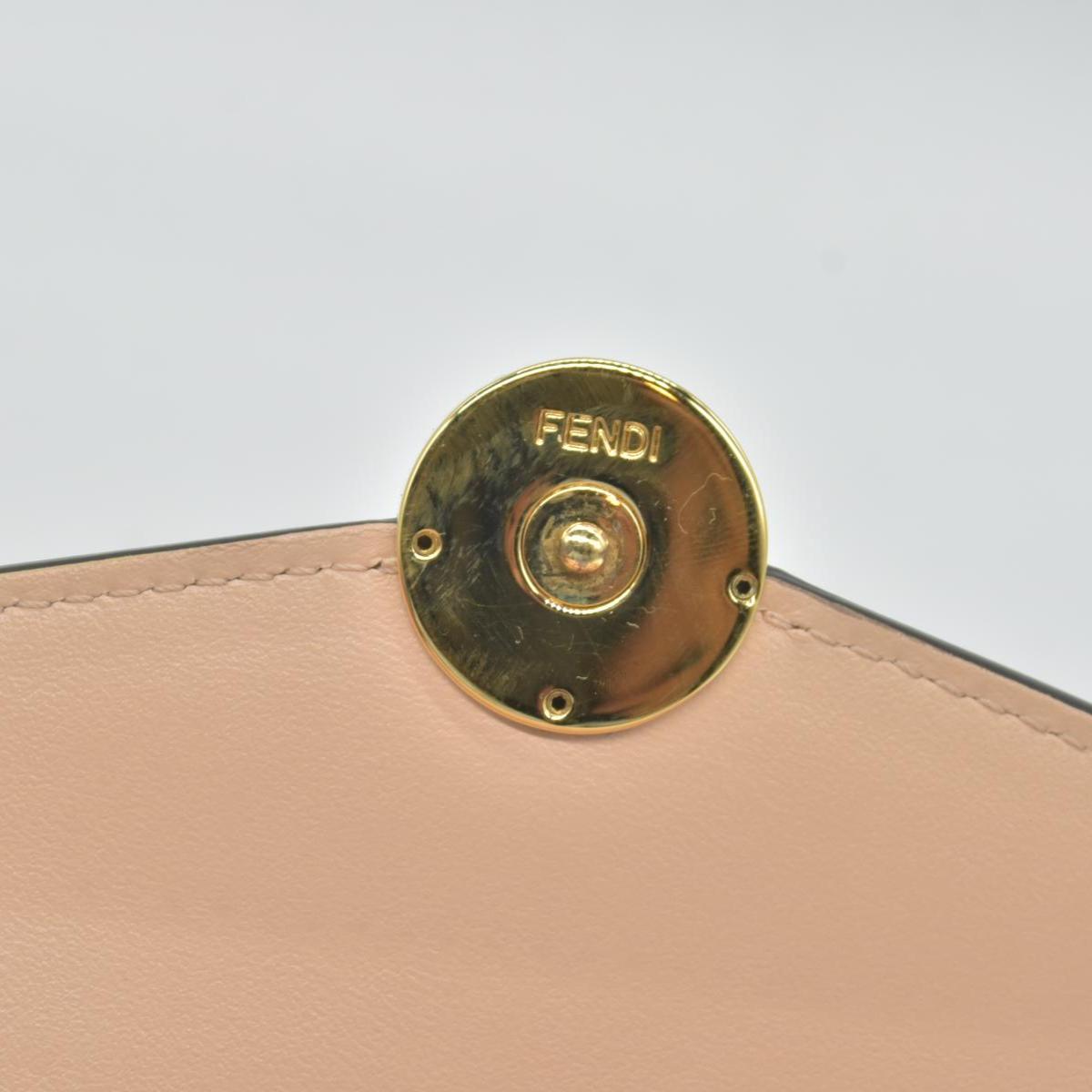 $795 FENDI Vitello Cruise F is Fendi Envelope Wallet Pale Pink