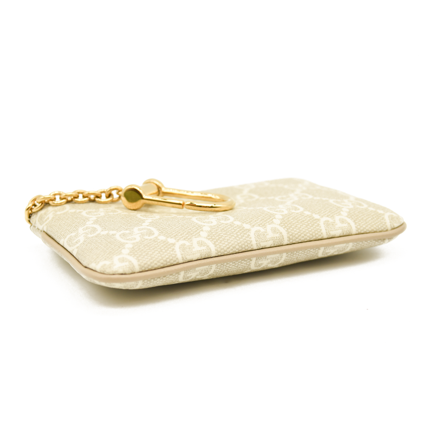 Gucci  GG Supreme Monogram Key Case Ecru Grigio