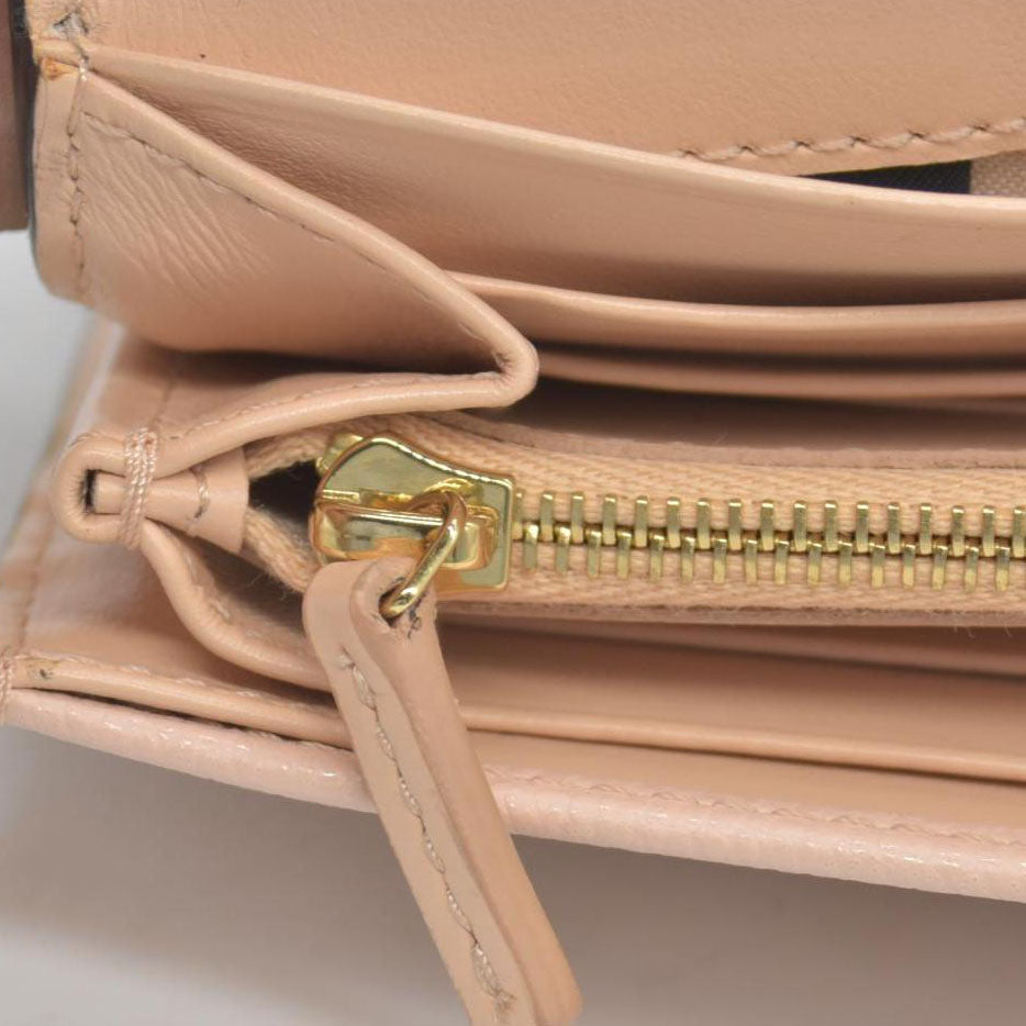 $795 FENDI Vitello Cruise F is Fendi Envelope Wallet Pale Pink