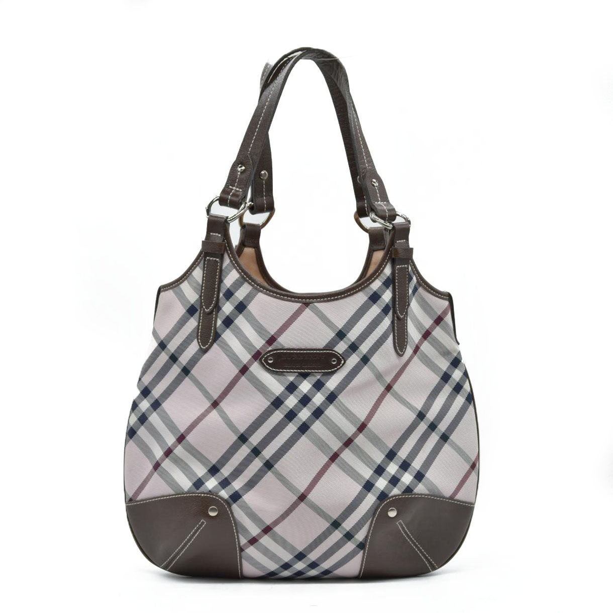BURBERRY Nova Check Blue Label Shoulder Bag Nylon Pink