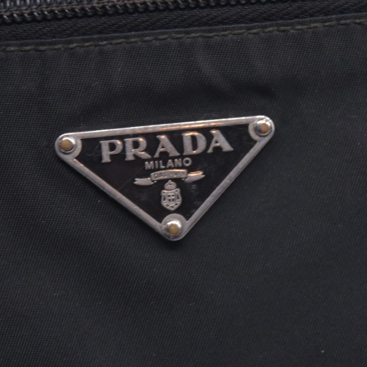 $2050 Prada Black Re-Nylon and Saffiano Shoulder Bag