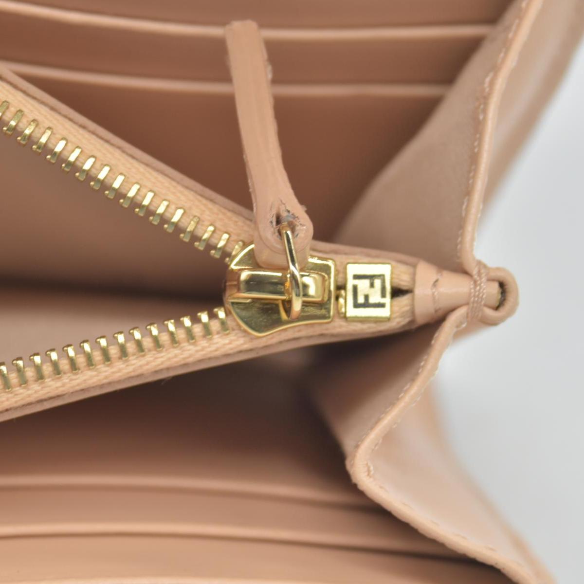 $795 FENDI Vitello Cruise F is Fendi Envelope Wallet Pale Pink