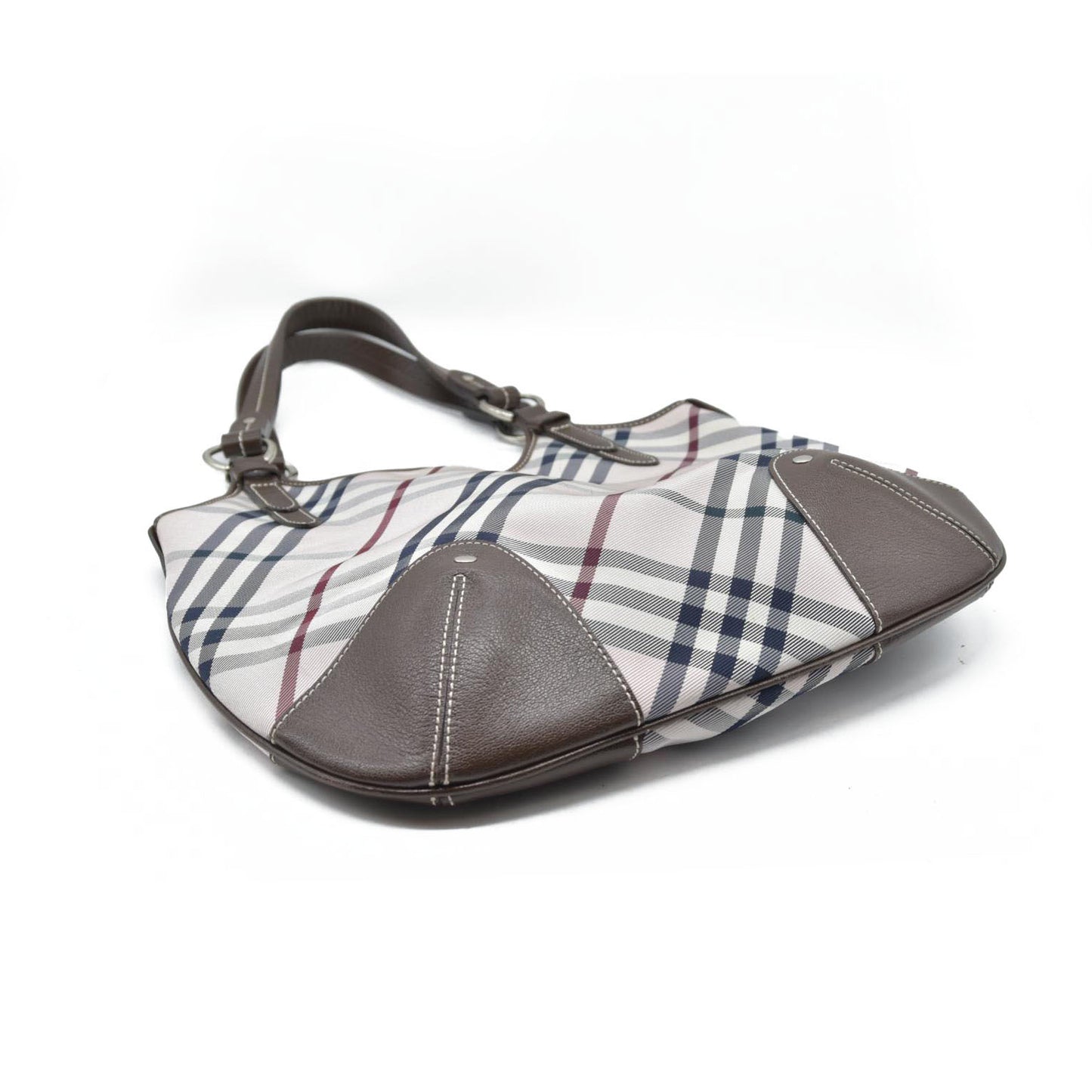 BURBERRY Nova Check Blue Label Shoulder Bag Nylon Pink