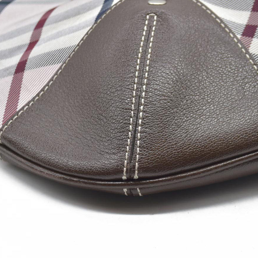 BURBERRY Nova Check Blue Label Shoulder Bag Nylon Pink