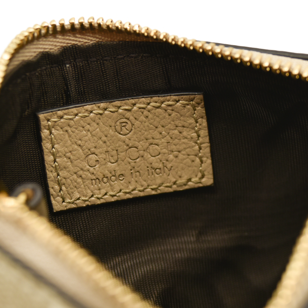 Gucci  GG Supreme Monogram Key Case Ecru Grigio