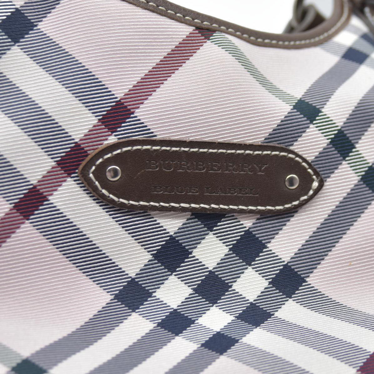 BURBERRY Nova Check Blue Label Shoulder Bag Nylon Pink