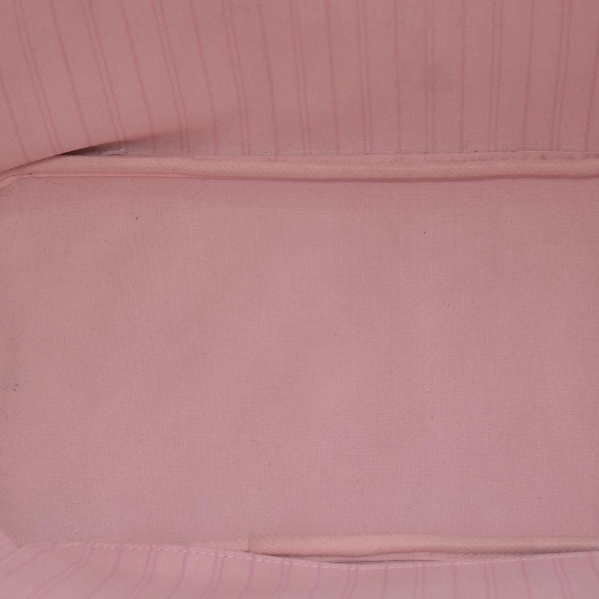 $2240 2018 Louis Vuitton Damier Azur Neverfull MM Rose Ballerine with Pouch 10021297