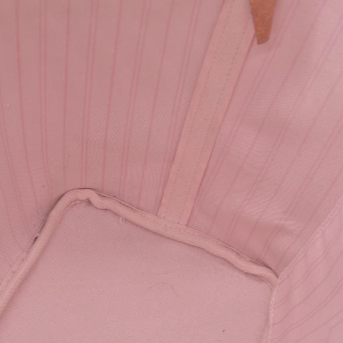 $2240 2018 Louis Vuitton Damier Azur Neverfull MM Rose Ballerine with Pouch 10021297