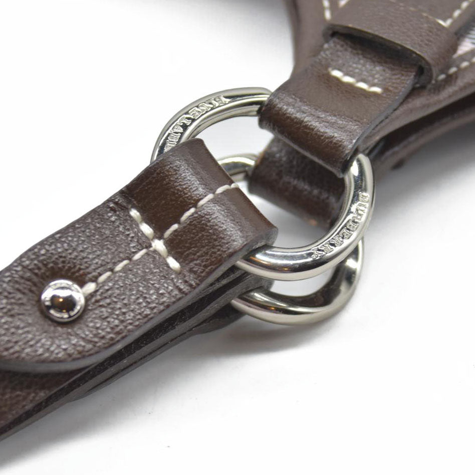 BURBERRY Nova Check Blue Label Shoulder Bag Nylon Pink