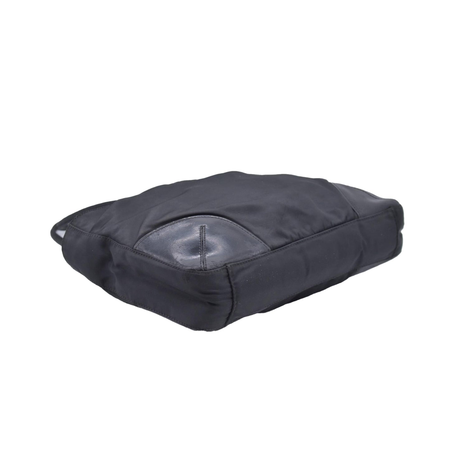 $1290 Prada Triangle Black Tessuto Nylon Shoulder Bag