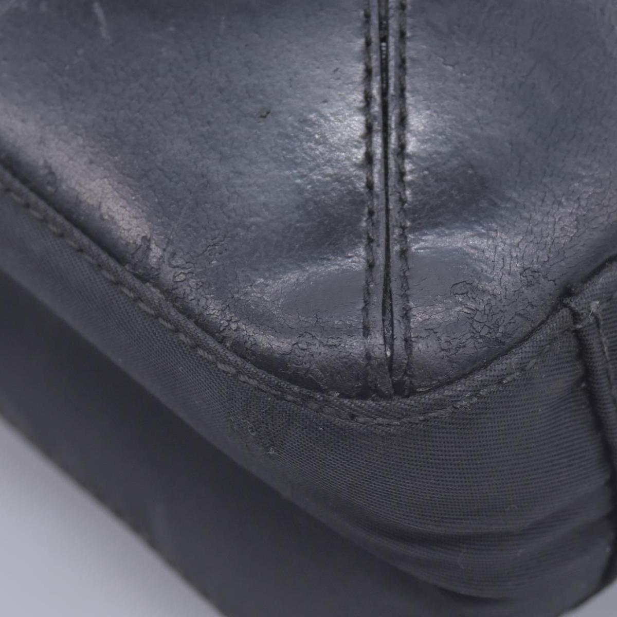$1290 Prada Triangle Black Tessuto Nylon Shoulder Bag