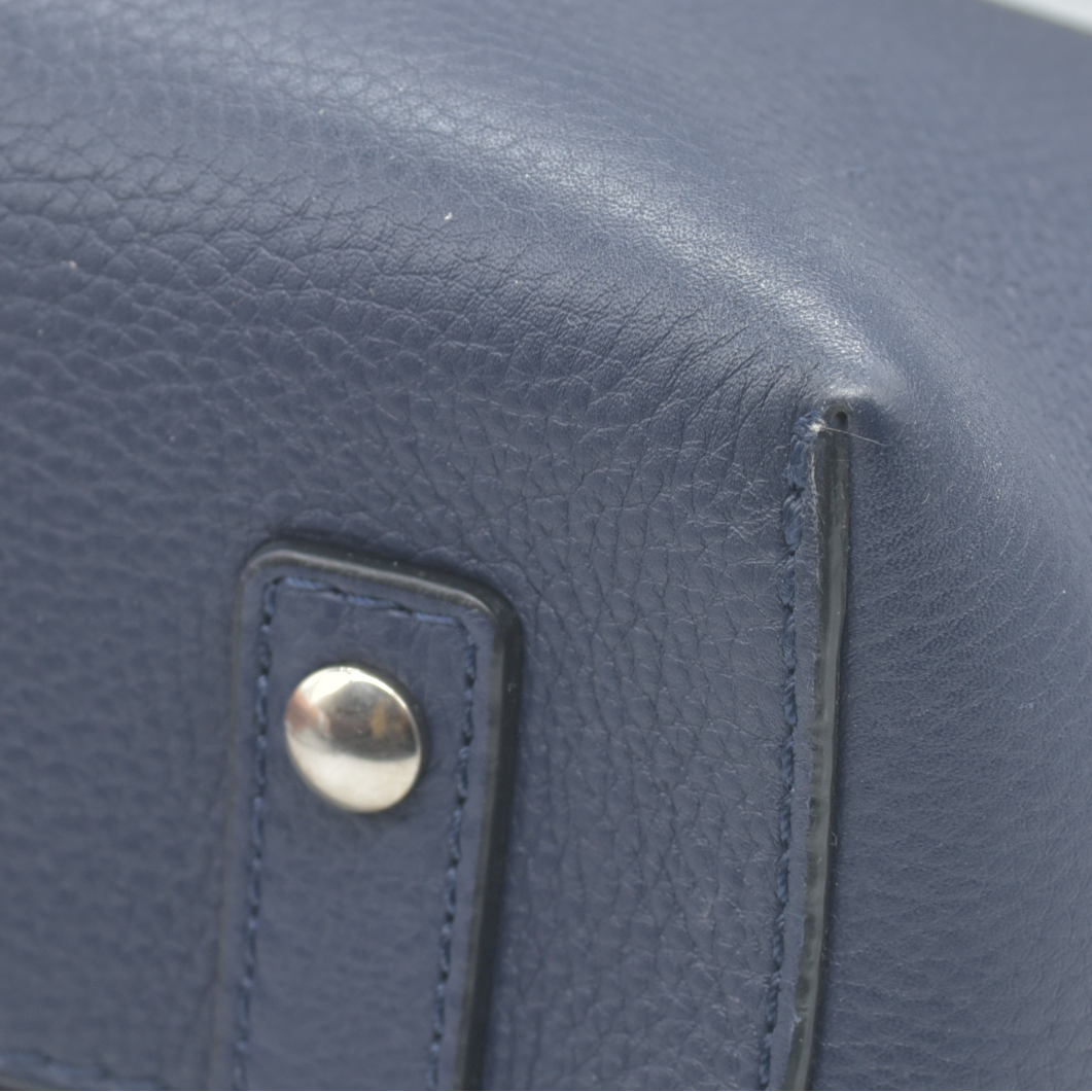 $2600 Burberry Marais Calfskin Medium Belt Bag Regency Blue CONSIGNMENT
