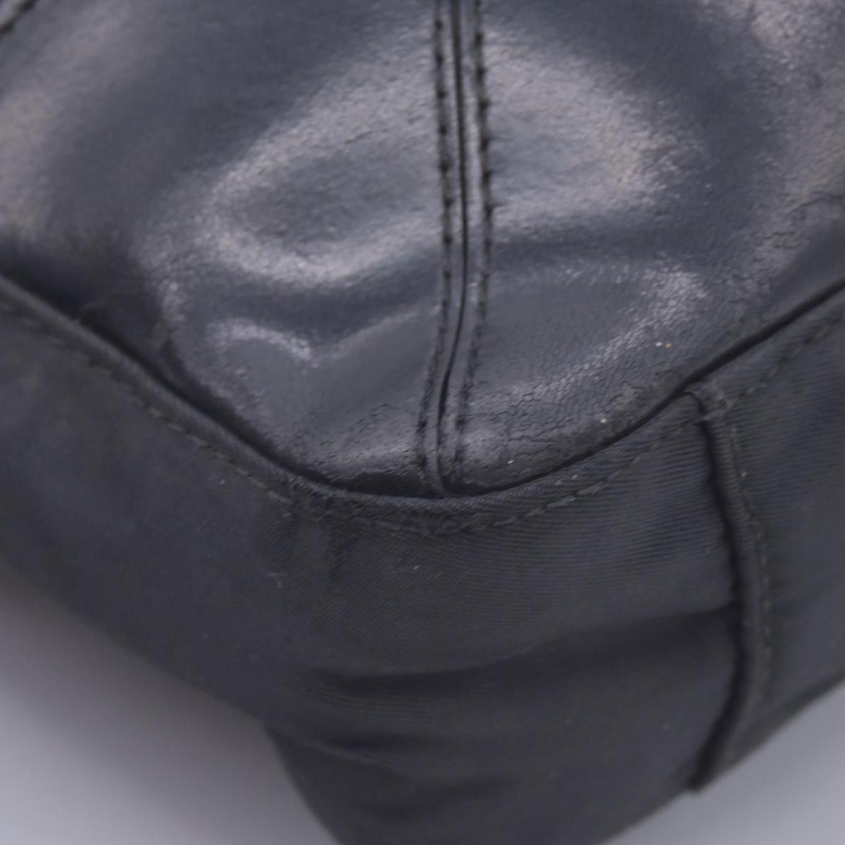 $1290 Prada Triangle Black Tessuto Nylon Shoulder Bag