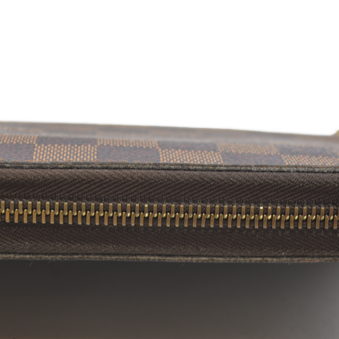 AUCTION $1060 Louis Vuitton Damier Zippy Zip Around Organizer Long Wallet Brown VI0036