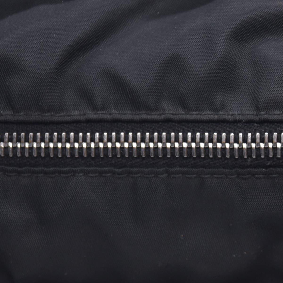 $1290 Prada Triangle Black Tessuto Nylon Shoulder Bag