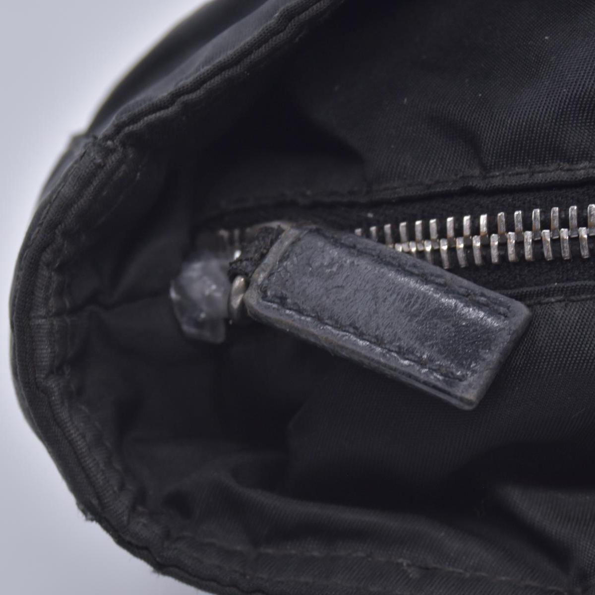 $1290 Prada Triangle Black Tessuto Nylon Shoulder Bag