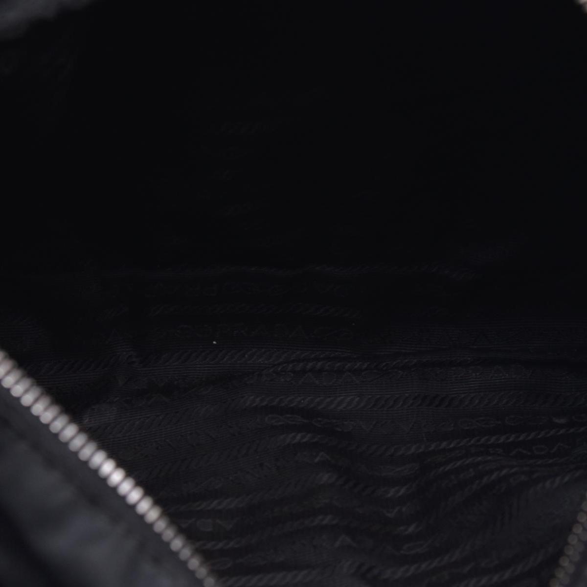 $1290 Prada Triangle Black Tessuto Nylon Shoulder Bag