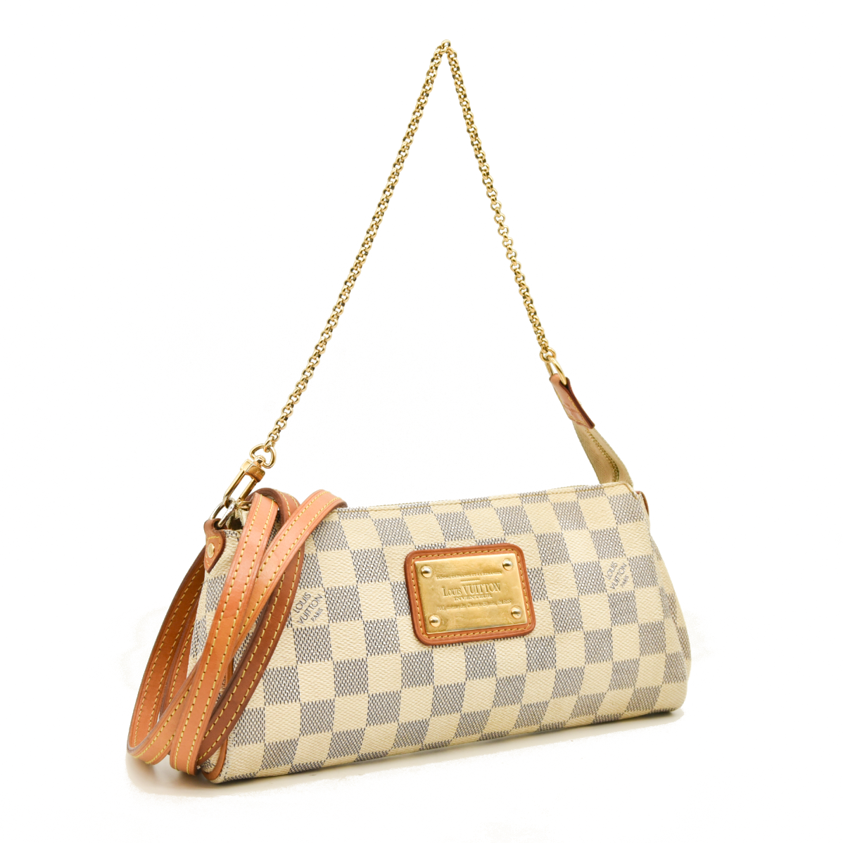 $1290 Louis Vuitton  Damier Azur Eva Clutch Crossbody SD0184