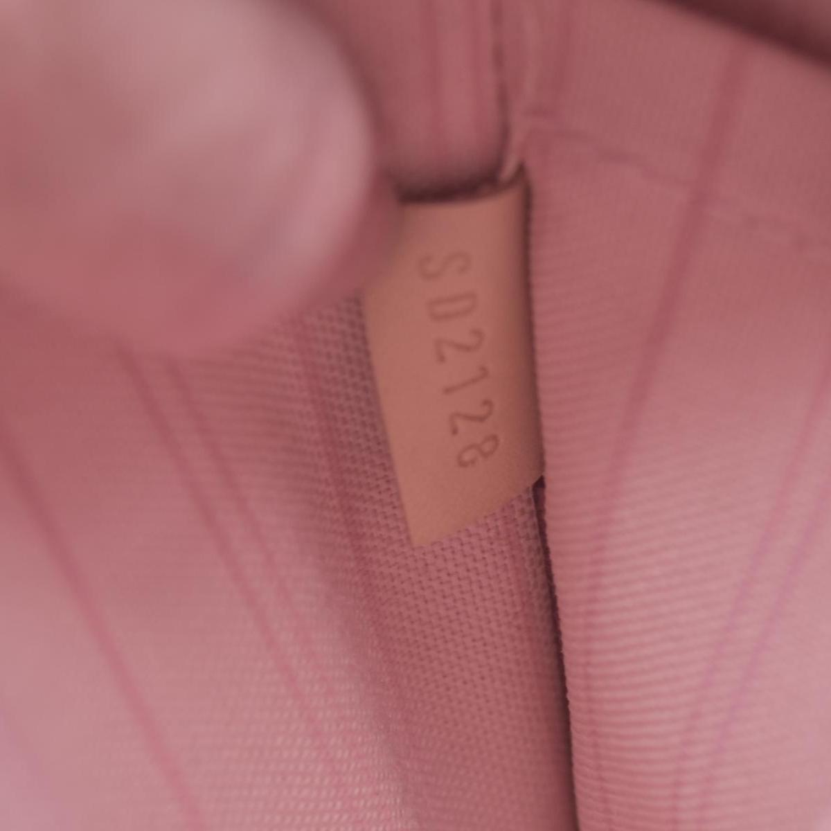 $2240 2018 Louis Vuitton Damier Azur Neverfull MM Rose Ballerine with Pouch 10021297