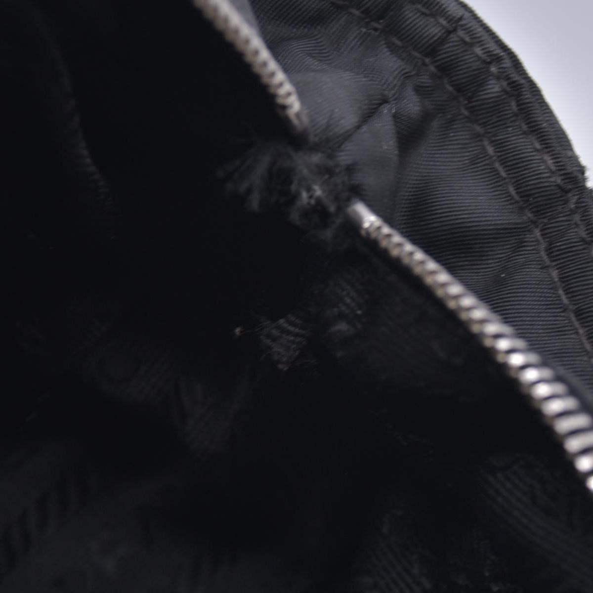 $1290 Prada Triangle Black Tessuto Nylon Shoulder Bag