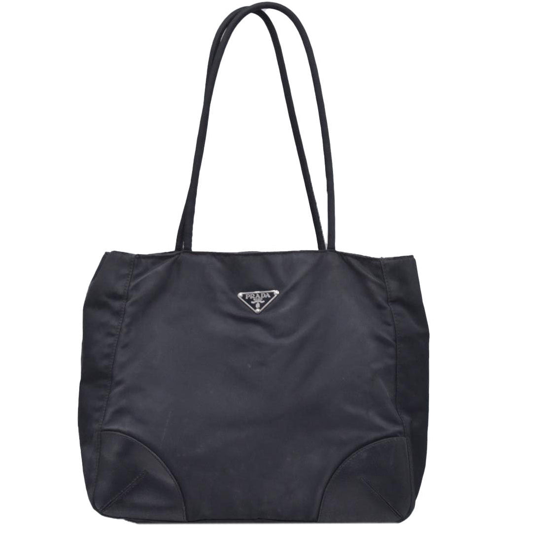 $750 Vintage Prada Black Nylon Tessuto Tote