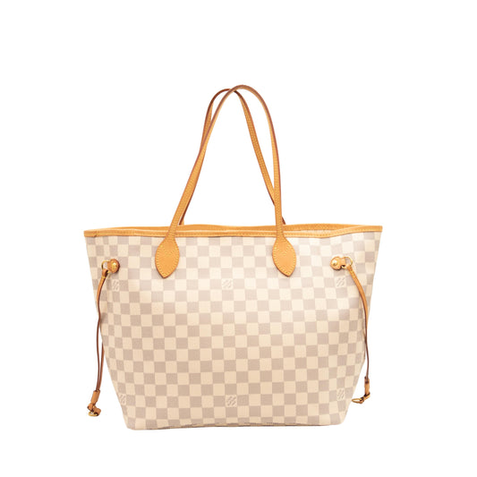 Louis Vuitton Neverfull Neo Mm White Damier Azur Canvas Tote