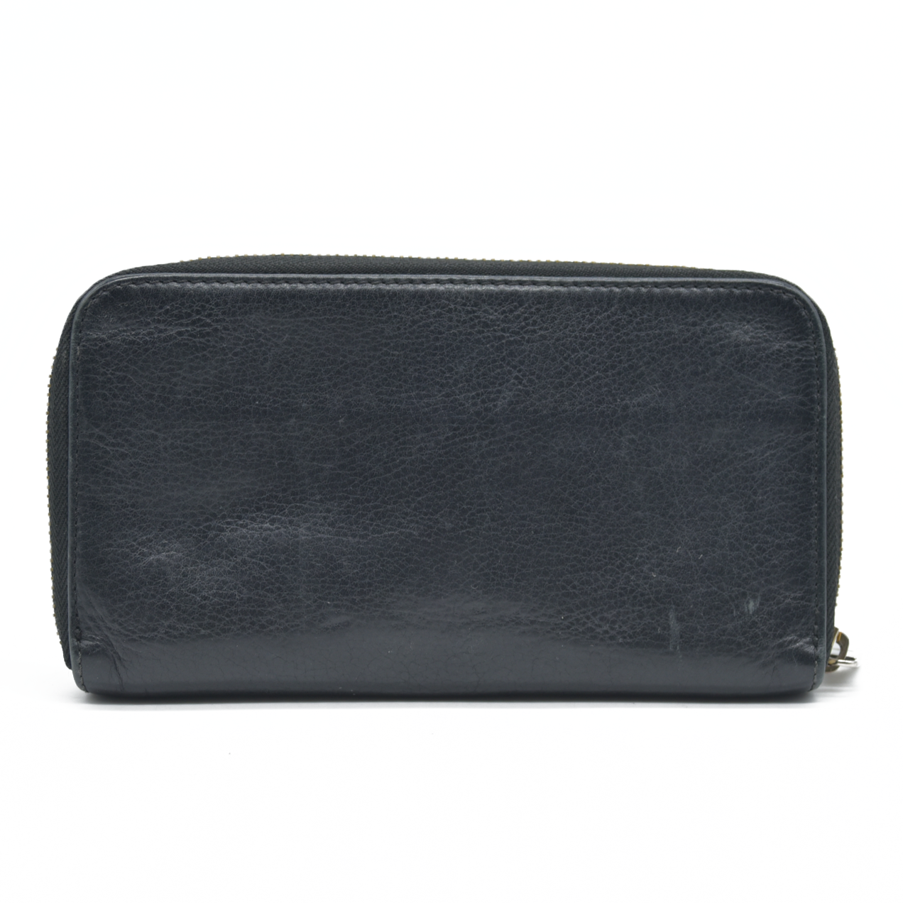 AUCTION $550 Chloe Lily Leather Zip Around Long Wallet Purse Black